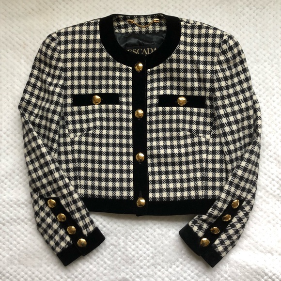 Escada Vintage Houndstooth Jacket 34 